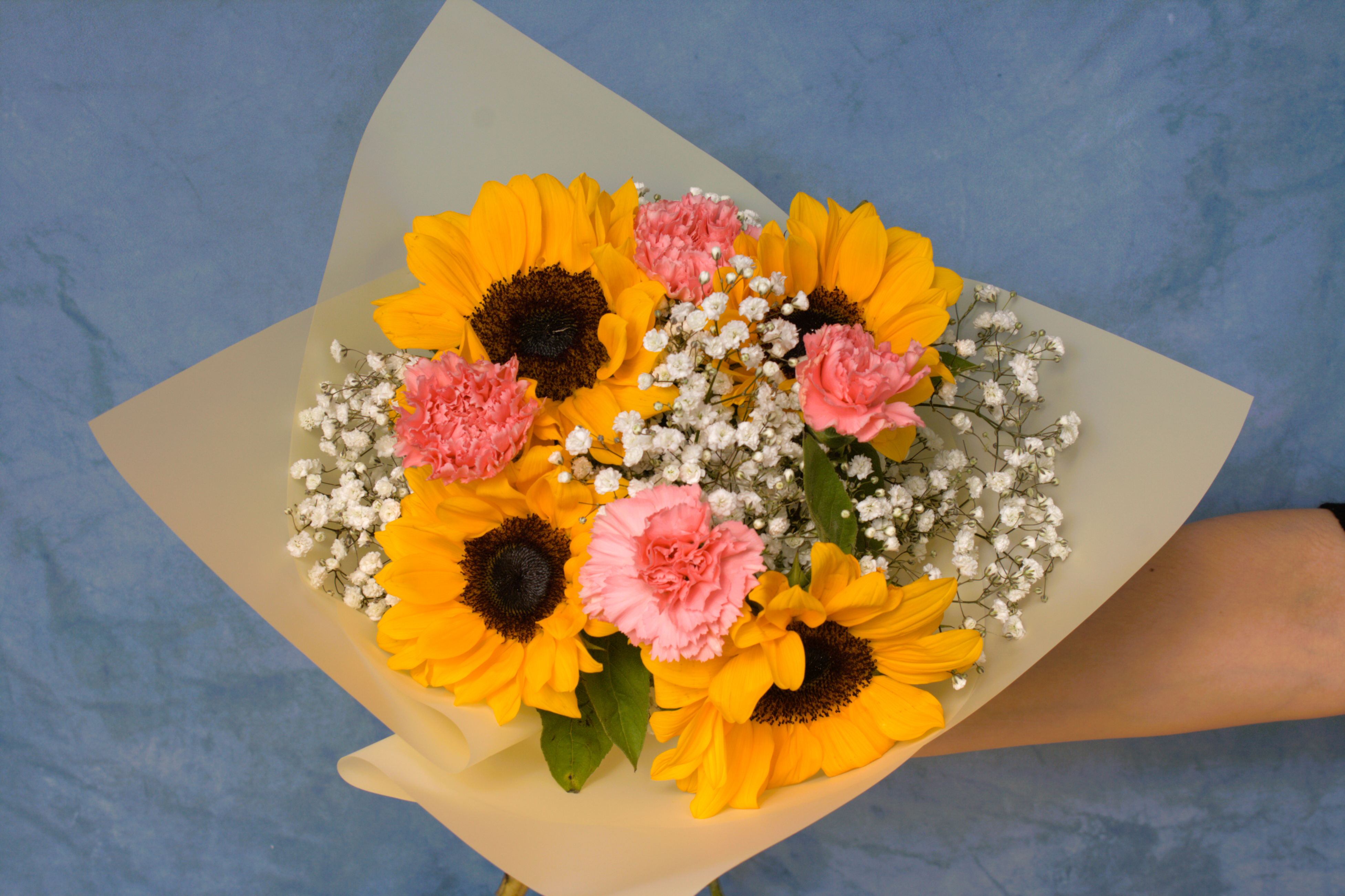 Girasoles y claveles